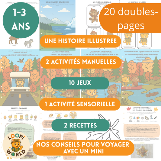Lot de 2 livrets Loopi au Canada