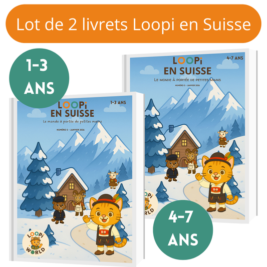 Lot de 2 livrets Loopi en Suisse