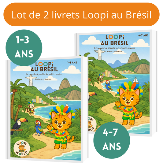 Lot de 2 livrets Loopi au Brésil