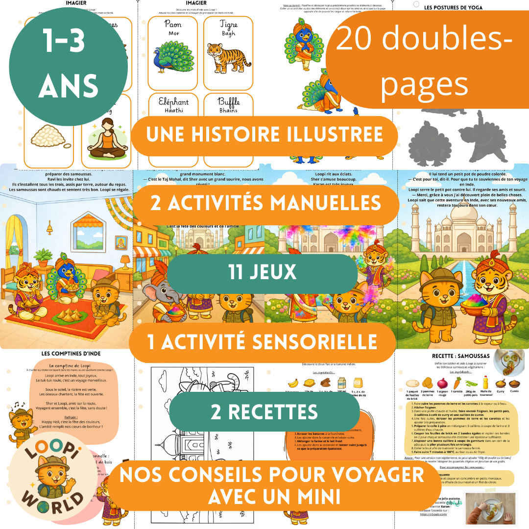 Lot de 2 livrets Loopi en Inde