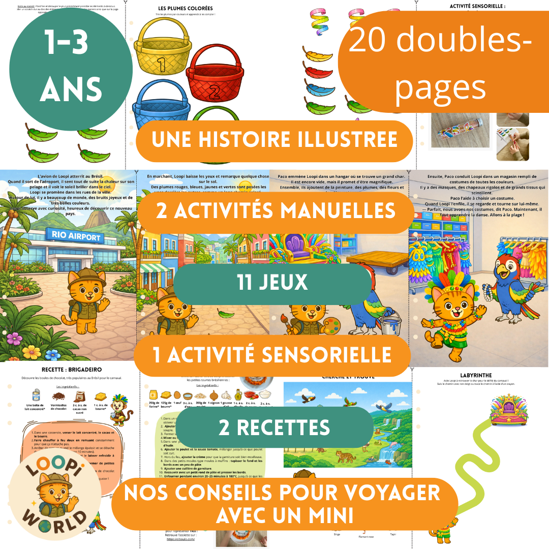 Lot de 2 livrets Loopi au Brésil