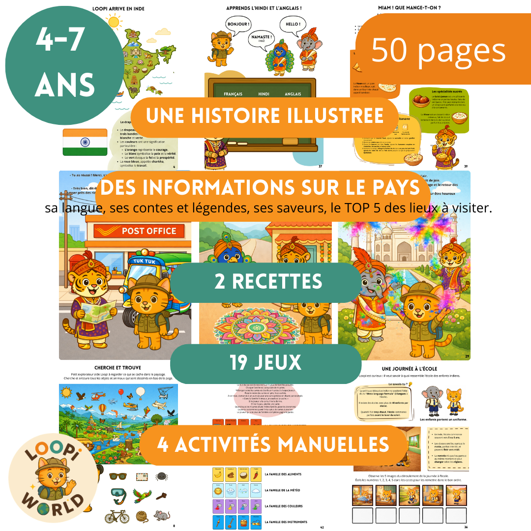 Lot de 2 livrets Loopi en Inde