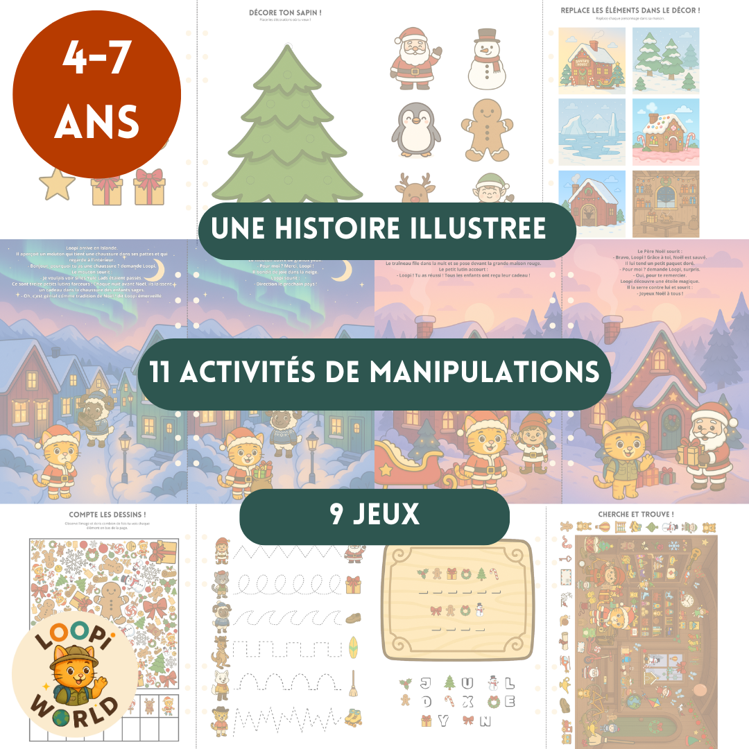 Lot de 2 livrets Loopi à Noël