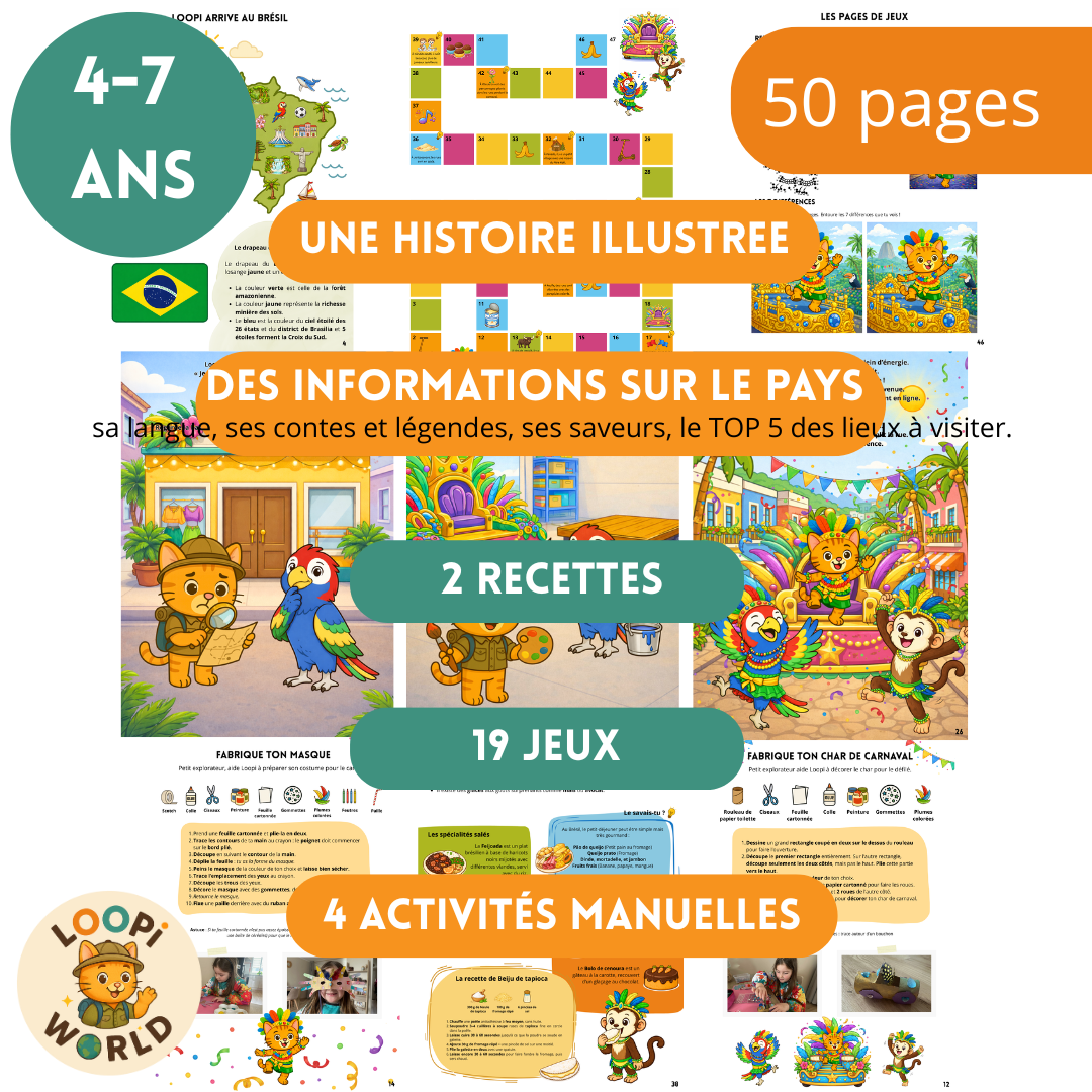 Lot de 2 livrets Loopi au Brésil