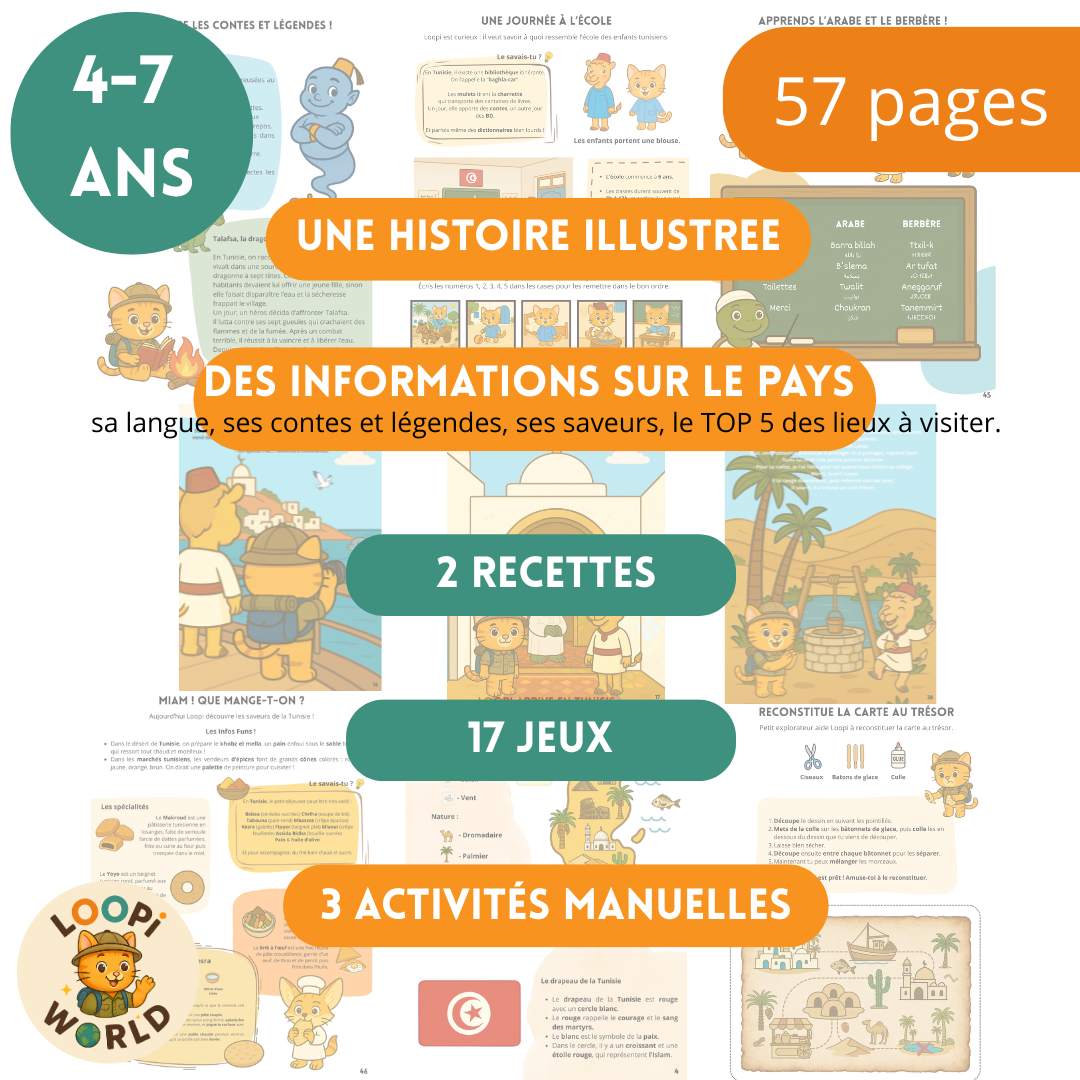 Lot de 2 livrets Loopi en Tunisie