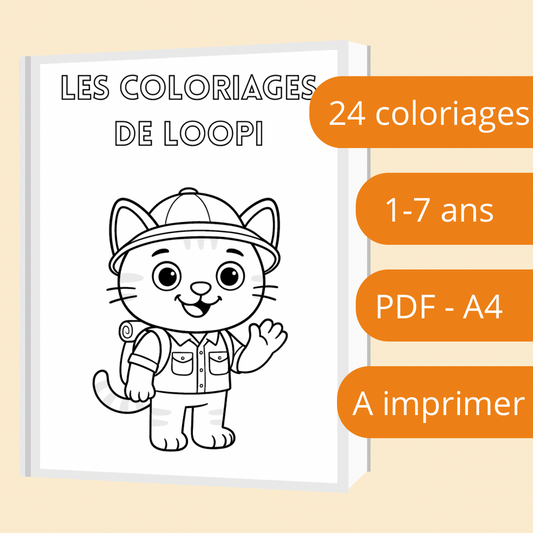 Carnet de coloriage Loopi World