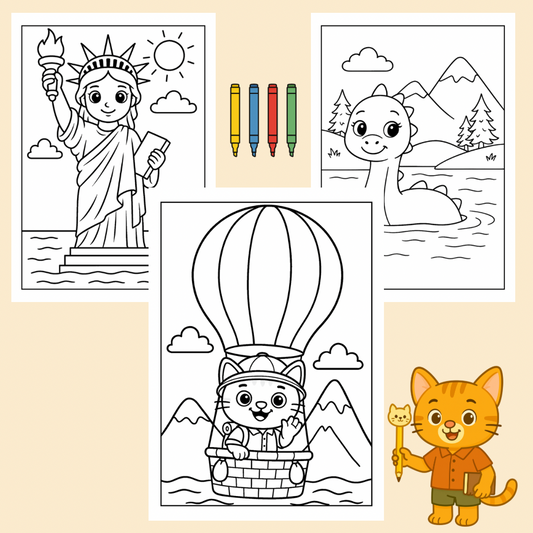 Carnet de coloriage Loopi World