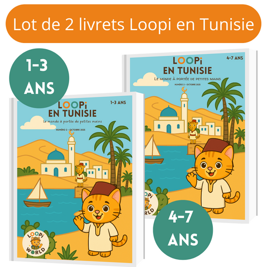 Lot de 2 livrets Loopi en Tunisie